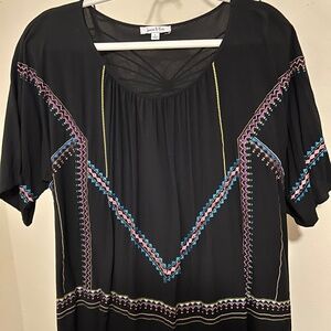 James & Erin Women's Multicolor Embroidered Top